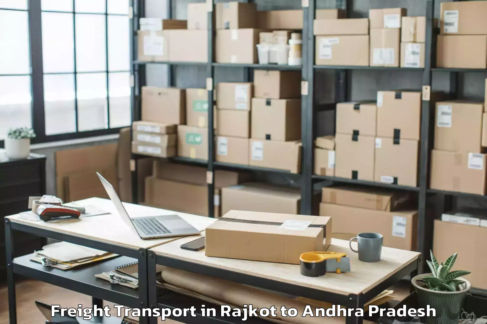 Easy Rajkot to Rambilli Freight Transport Booking